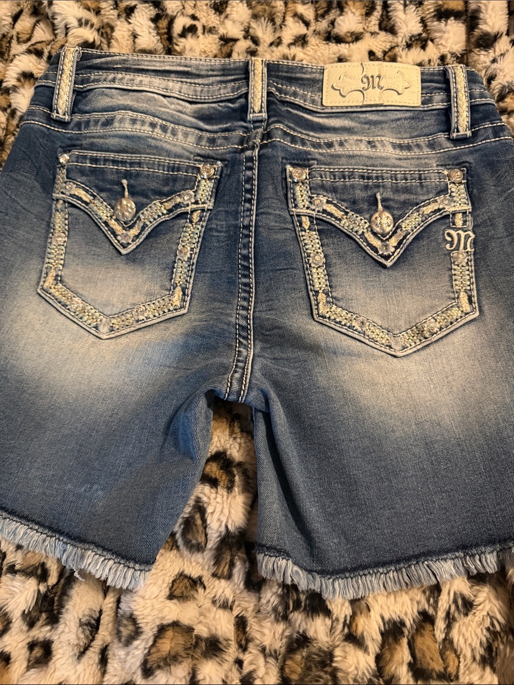 Miss Me Embellished Blue Denim Women’s Shorts - Brand